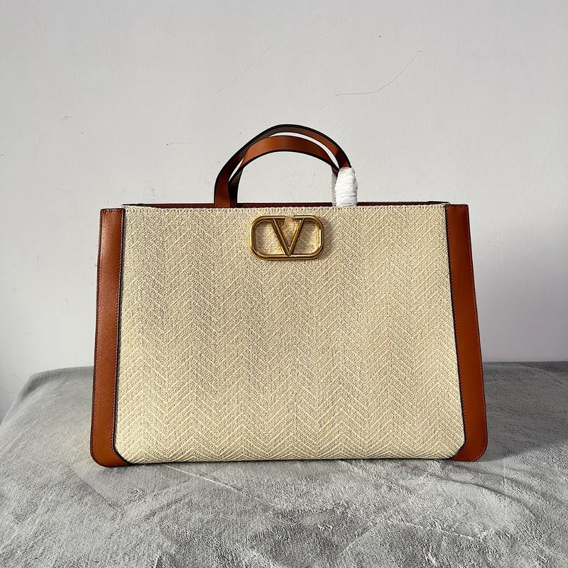 Valentino Shoulder Tote Bags VL2016 Apricot